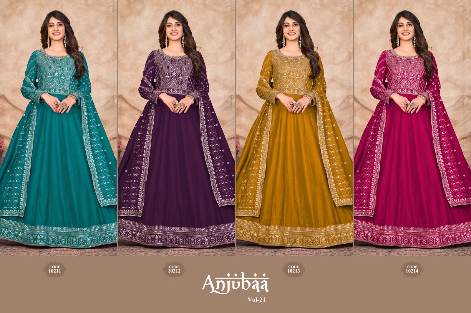 Anjubaa Vol 21 Heavy Anarkali Wedding Salwar Suit